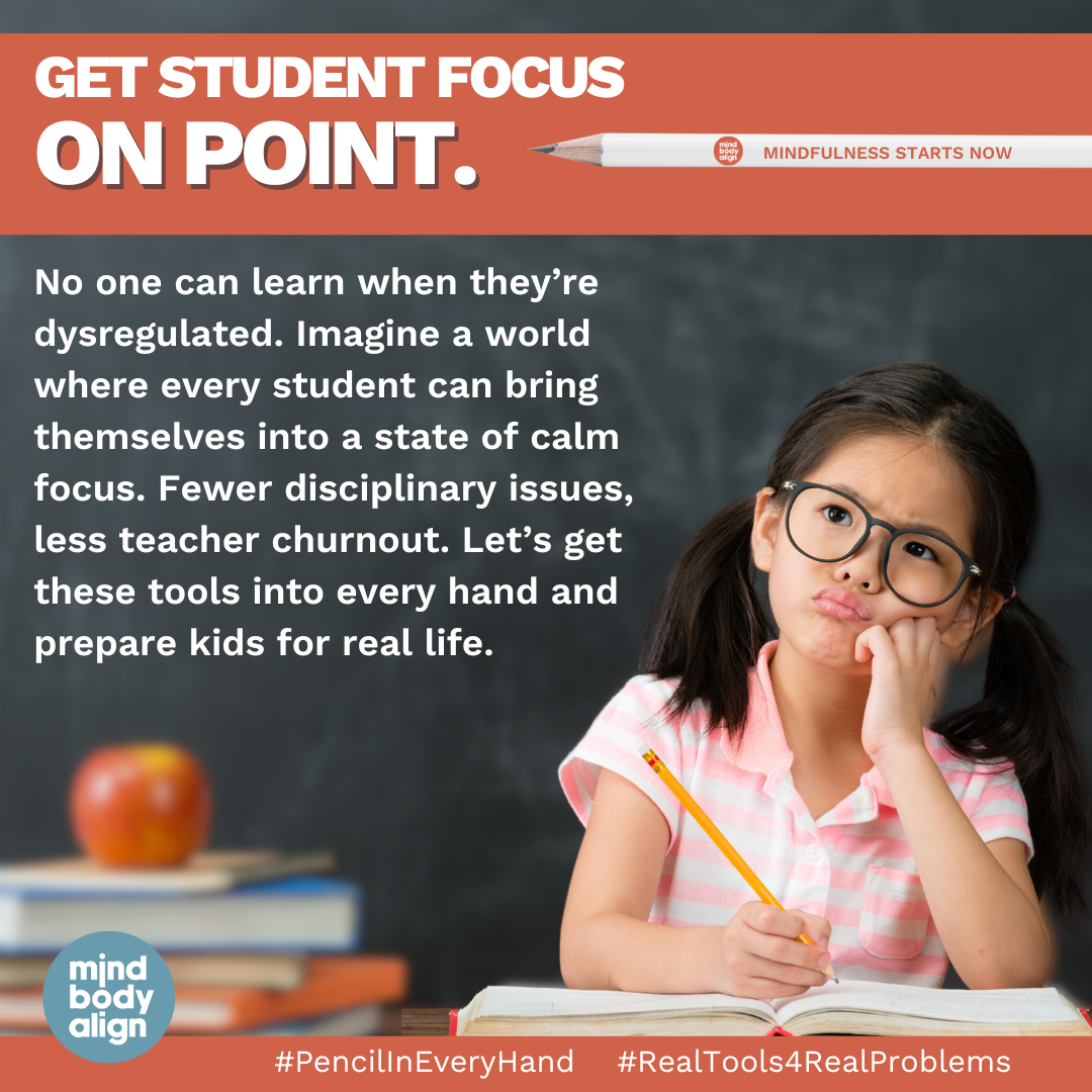 No one can learn when they’re dysregulated. Imagine a world where every student can bring themselves into a state of calm focus. Fewer disciplinary issues, less teacher churnout. Let’s get these tools into every hand and prepare kids for real life.<br />
