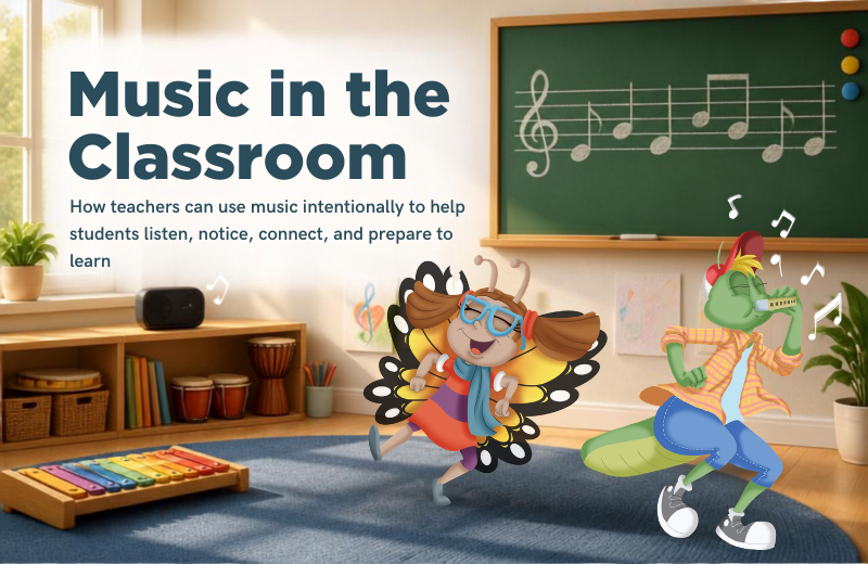 Classroom music activity using focused listening